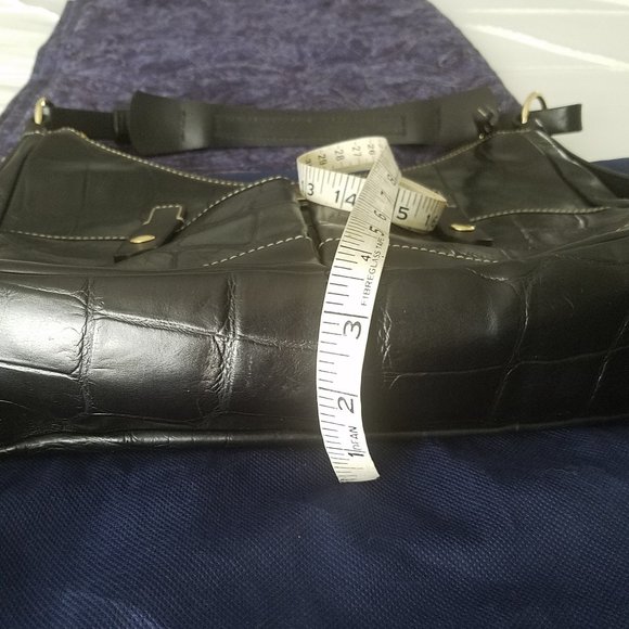 Dooney&Bourke black croc embossed leather bag EUC! - Picture 12 of 14